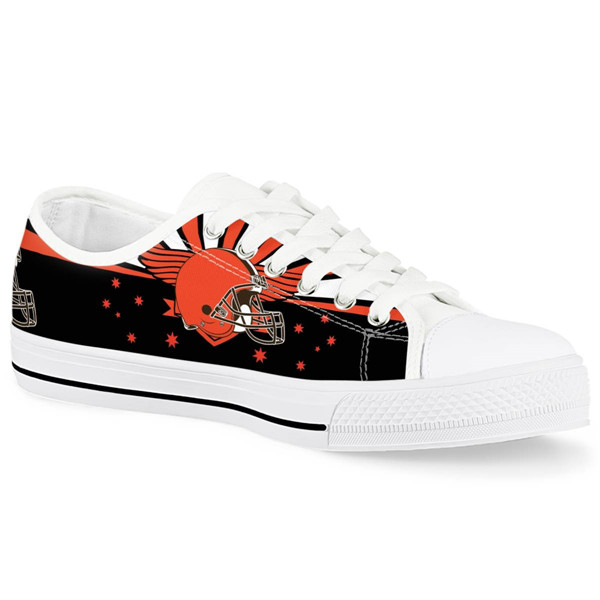 Men's Cleveland Browns Low Top Canvas Sneakers 001